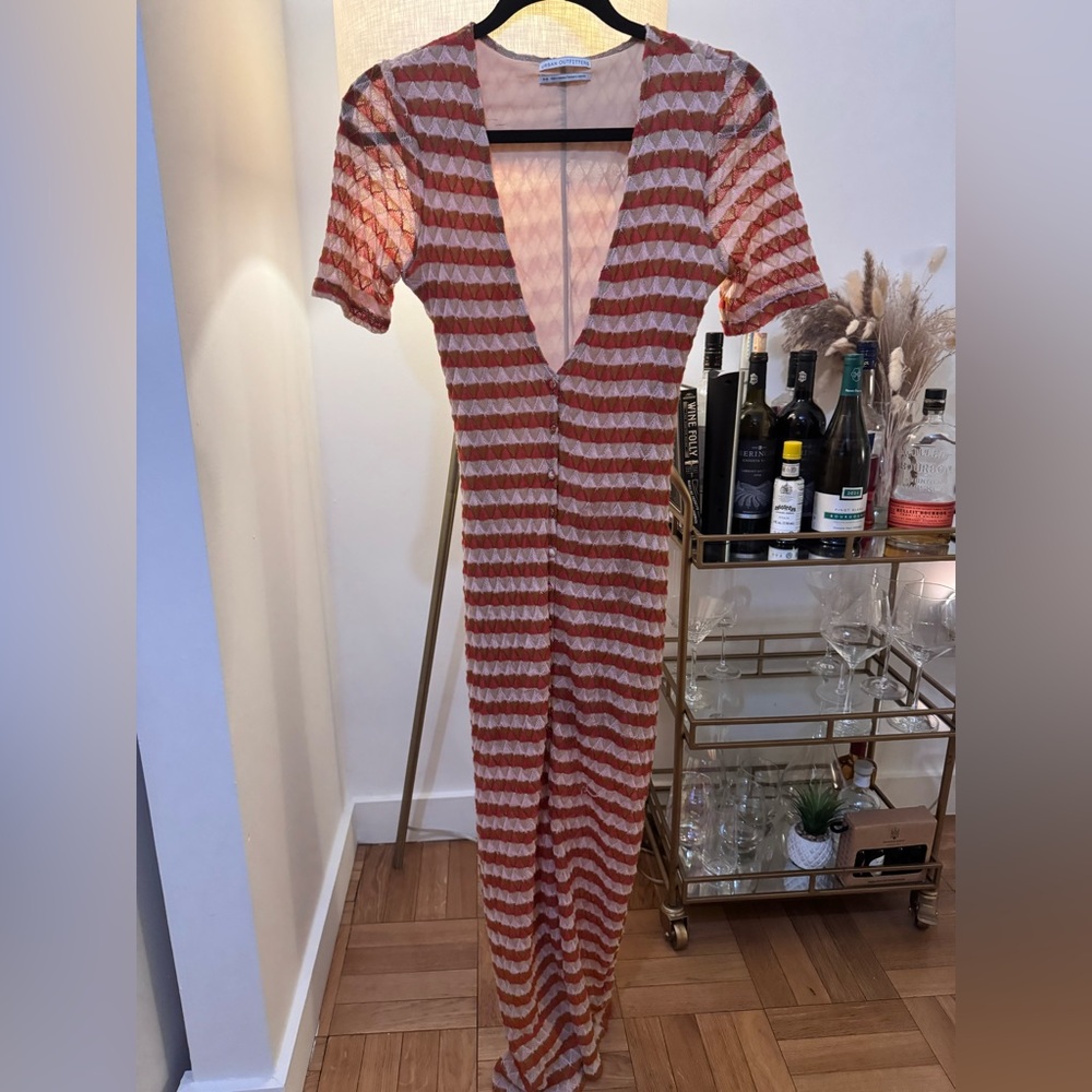 Urban Outfitters Red and White Patterned Dress